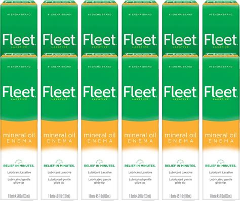 Buy Fleet Laxative Mineral Oil Enema for Constipation, 4.5 Fl Oz Pack of 12 Online in India ...