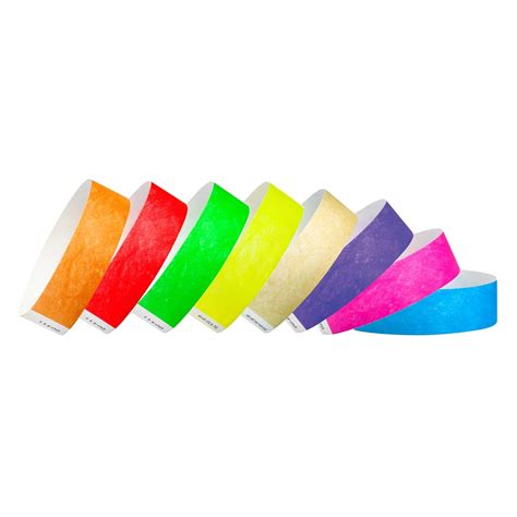 WristCo Tyvek Wristbands 8 Color Variety Pack - 400 Count ¾” x 10 ...