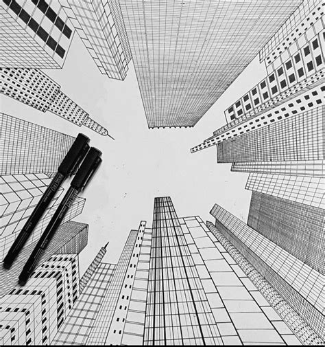Image result for One Point Perspective Building Drawing