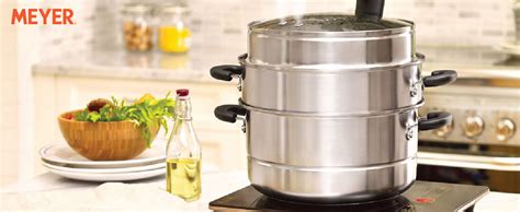 Meyer Stainless Steel 3 Level Multi Steamer for Vegetables Cooking ...