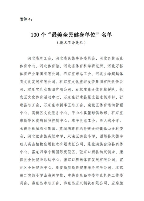 我院评选为2023年河北省全民健身100个“最美全民健身单位”_校园新闻_河北机电职业技术学院-新闻网