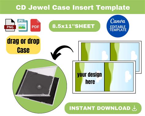 CD Jewel Case, CD Jewel Svg, Jewel Case Insert, CD Case, Jewel Case ...