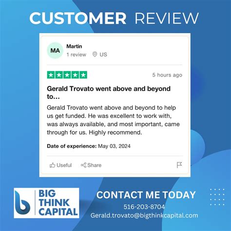 Thanking Big Think Capital for excellent customer service | Gerald ...