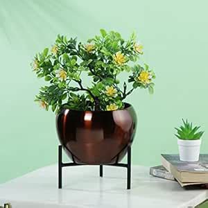 Buy CraftVatika flower vase for home decoration Metal Pot with Tripod ...