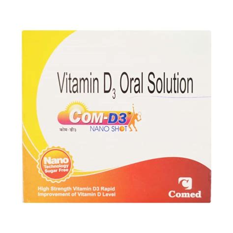 Com D3 Nano Shot 60000 IU Oral Solution (5): Uses, Side Effects, Price ...