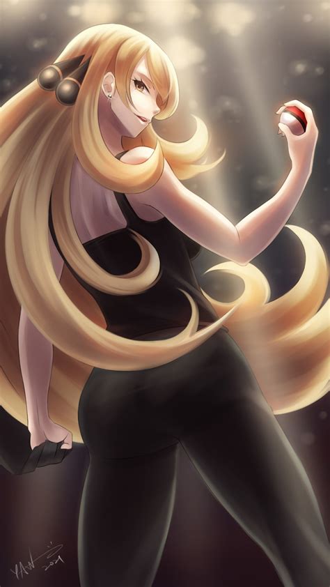 cynthia (pokemon and 2 more) drawn by panko_(chan8191) | Danbooru