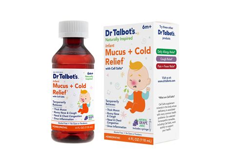 Dr. Talbot's Homeopathic Infant Mucus and Cold Relief with Cell Salts ...