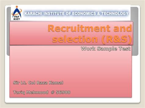 Image result for Work Sample Test