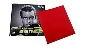 Stag Peter Karlsson Gen2 Soft Table Tennis Rubber, 1.8mm (Red) : Amazon ...