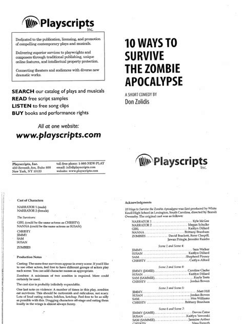 Image result for Zombie Story Script