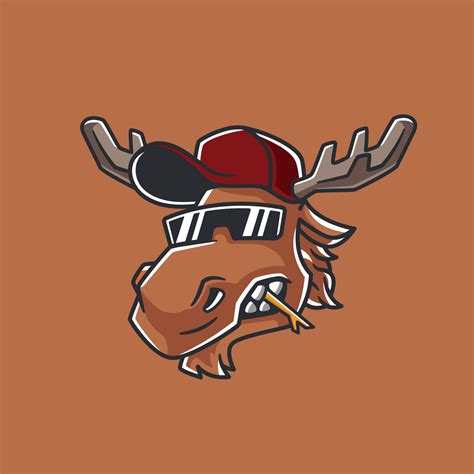 Cool Moose Face Outdoor Logo Template 9860023 Vector Art at Vecteezy