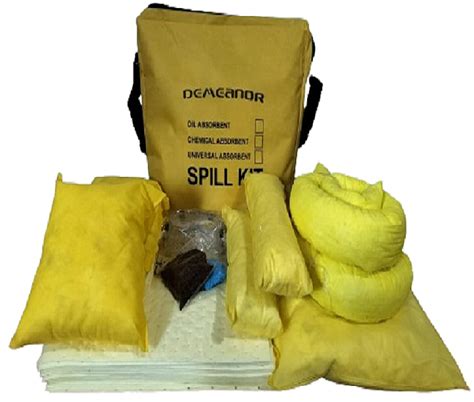 DEMEANOR Chemical Spill Kit, Yellow (10 liter) used to absorb all ...