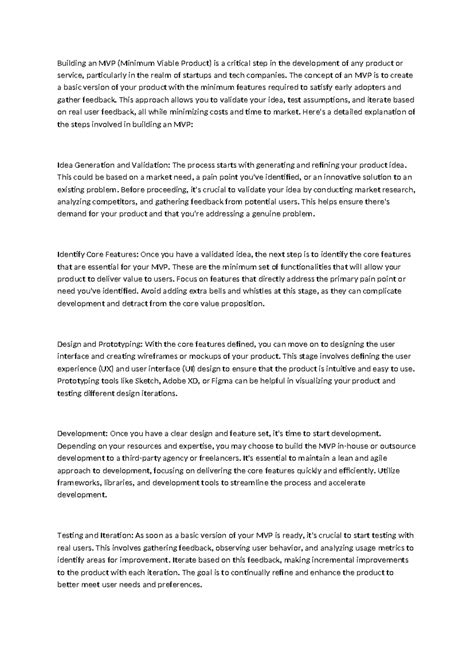 Building an MVP - based on design thinking - Building an MVP (Minimum ...