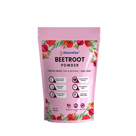 ElectroFizz Freeze Dried Beetroot Superfood Powder - 200 gms (30 plus ...