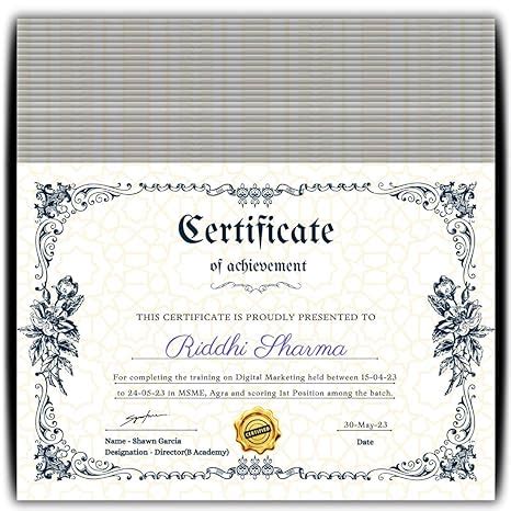 AanyaCentric Pack of 50, A4 Size 8.3 x 11.7 Inches Self Fill-in ...