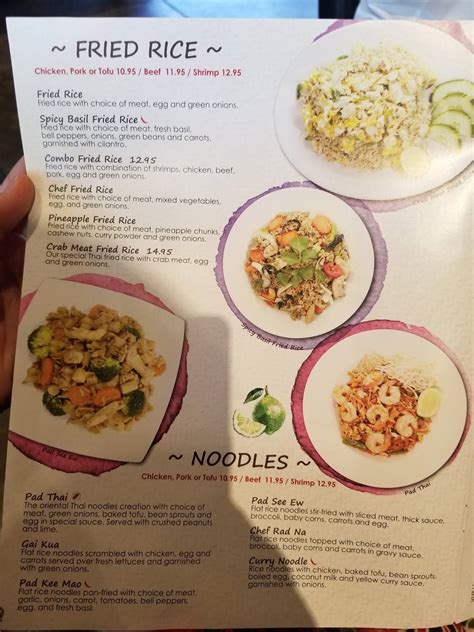 Menu at Thai Cottage Woodlands restaurant, Conroe, College Park Dr