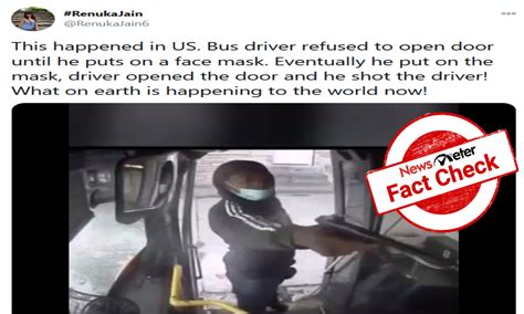 Fact Check: No. driver in viral video was not shot by angry passenger in US