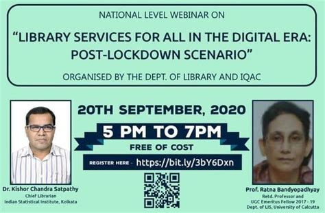 ONE DAY NATIONAL LEVEL WEBINAR "LIBRARY SERVICES FOR ALL IN THE DIGITAL ...