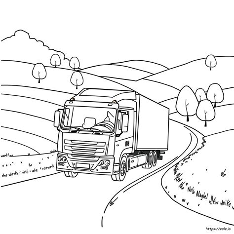 Lorry Colouring Page