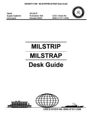Fillable Online NAVSUP P-409 - MILSTRIP/MILSTRAP Desk Guide Fax Email ...