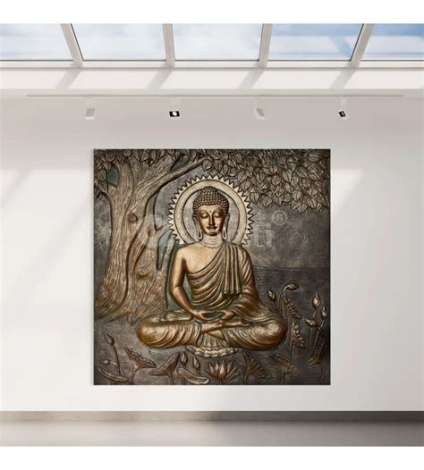 Buy Large size Buddha Under Tree 3D Relief Mural Online - Artociti