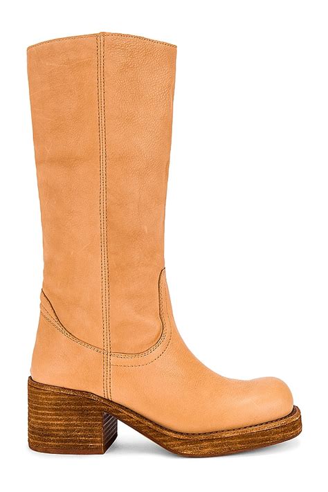 Jeffrey Campbell Reflect Boot in Natural Tan Stack | REVOLVE
