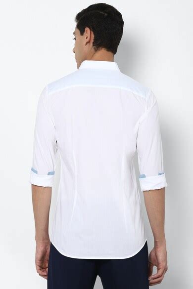 Buy Men White Slim Fit Solid Full Sleeves Casual Shirt Online - 614062 ...