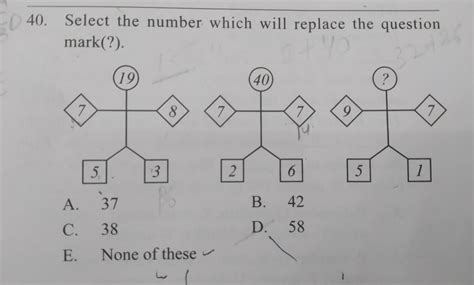select the number from the options given below which will replace the ...