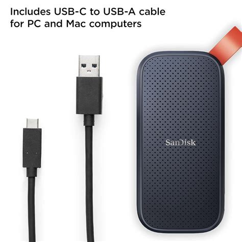 Sandisk 1TB Portable SSD, 800MB/s R, USB 3.2 Gen 2, Rugged SSD with ...