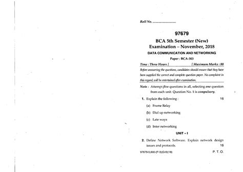 DCN(5th)Dec2018 - Data communications & Networks - Studocu