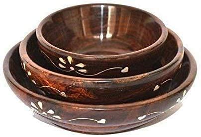 Buy KITH and KIN Traders Wooden Serving Bowl Simple & Elegant, Wooden ...