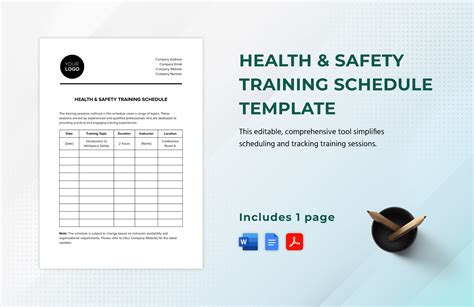 Free Training Schedule Templates, Editable and Printable