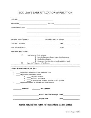 Fillable Online docslib.orgsick-leave-bank-utilization-applicationSick ...