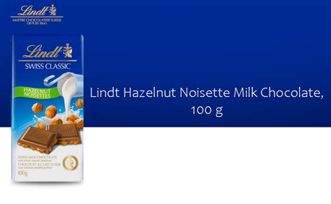 Lindt Hazelnut Noisette Milk Chocolate, 100 g : Amazon.in: Grocery ...
