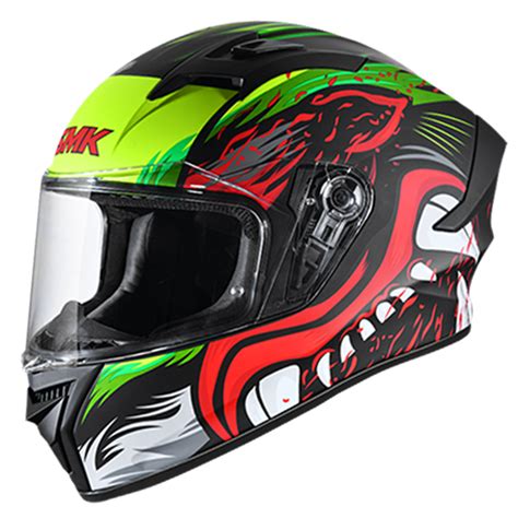 SMK Stellar Animal Black Red Yellow Matt (MA234) Helmet– Moto Central