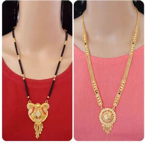 Dency 22k Gold plated Brass Mangalsutra Pack of 2 For Women Mother of ...