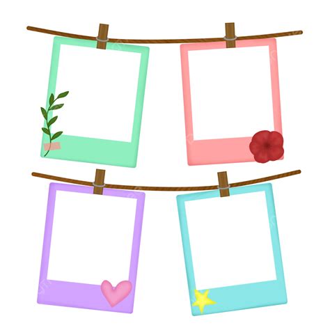Polaroid Frame Clipart Transparent Background, Polaroid Frame In Cute ...