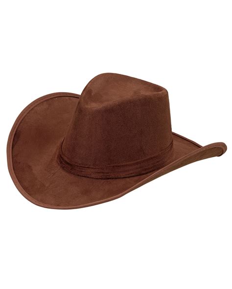 Brown Cowboy Hat - Suede Look buy online | Horror-Shop.com