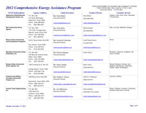 Fillable Online tdhca state tx 2012 Comprehensive Energy Assistance ...