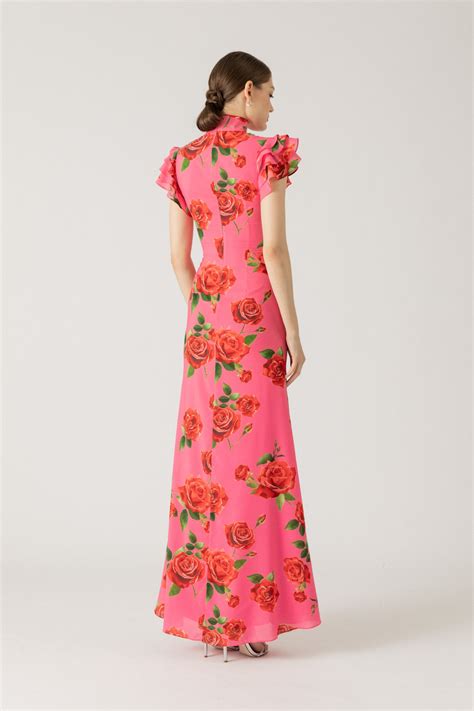 Sylvie Floral Dress in Pink Multi | SAU LEE Official Website