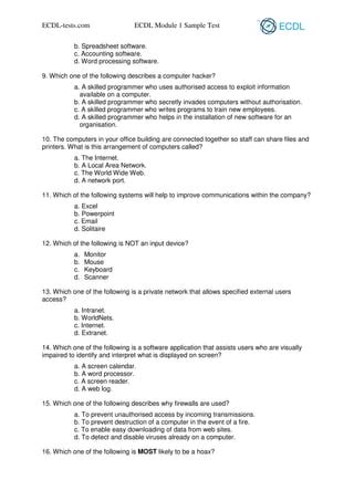 Image result for ICDL Module 1