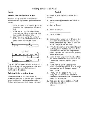Image result for Measuring Distance On a Map Worksheet