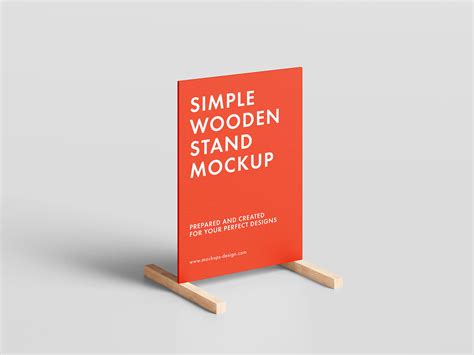 Free Simple Wood Stand Mockup PSD | Mockupful