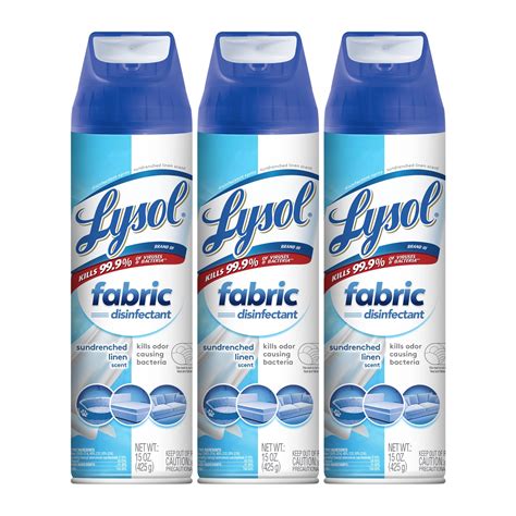 Lysol Fabric Disinfectant Spray, Sanitizing Aerosol, Sundrenched Linen ...