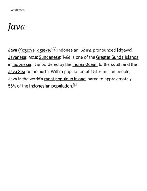 Base paper 1 - Java Java (/ˈdʒɑːvə, ˈdʒævə/;[2] Indonesian: Jawa ...