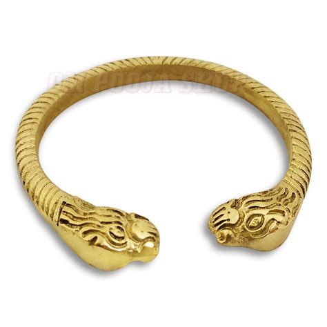 Buy Lion Head Brass Kada Bracelet online