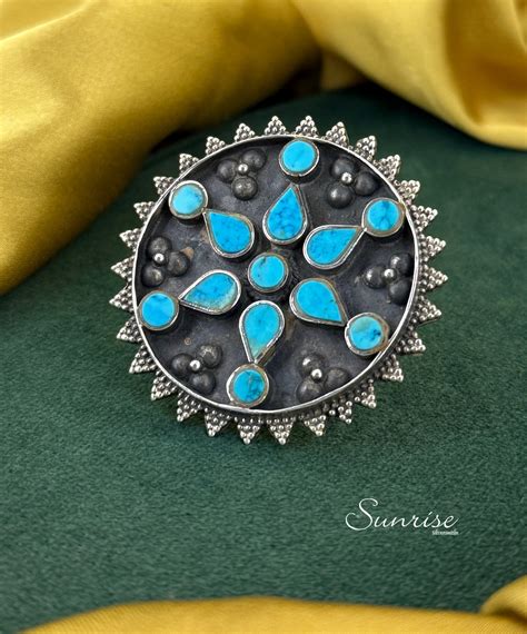 TURQUIOSE OXI RINGS – Sunrise Silversmiths