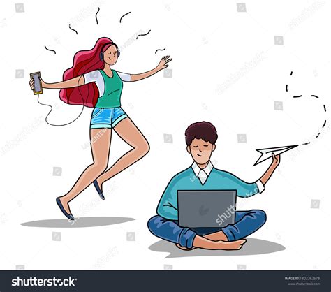 Cartoon People Using Internet an Computer 的图像结果