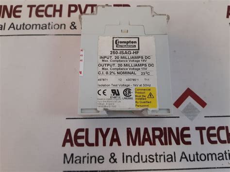 Crompton 250-isag-hf Signal Isolator Trip Relay – Aeliya Marine