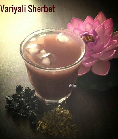 Variyali Sherbet / Fennel Sherbet – KitchenDB – My Passion for Healthy ...